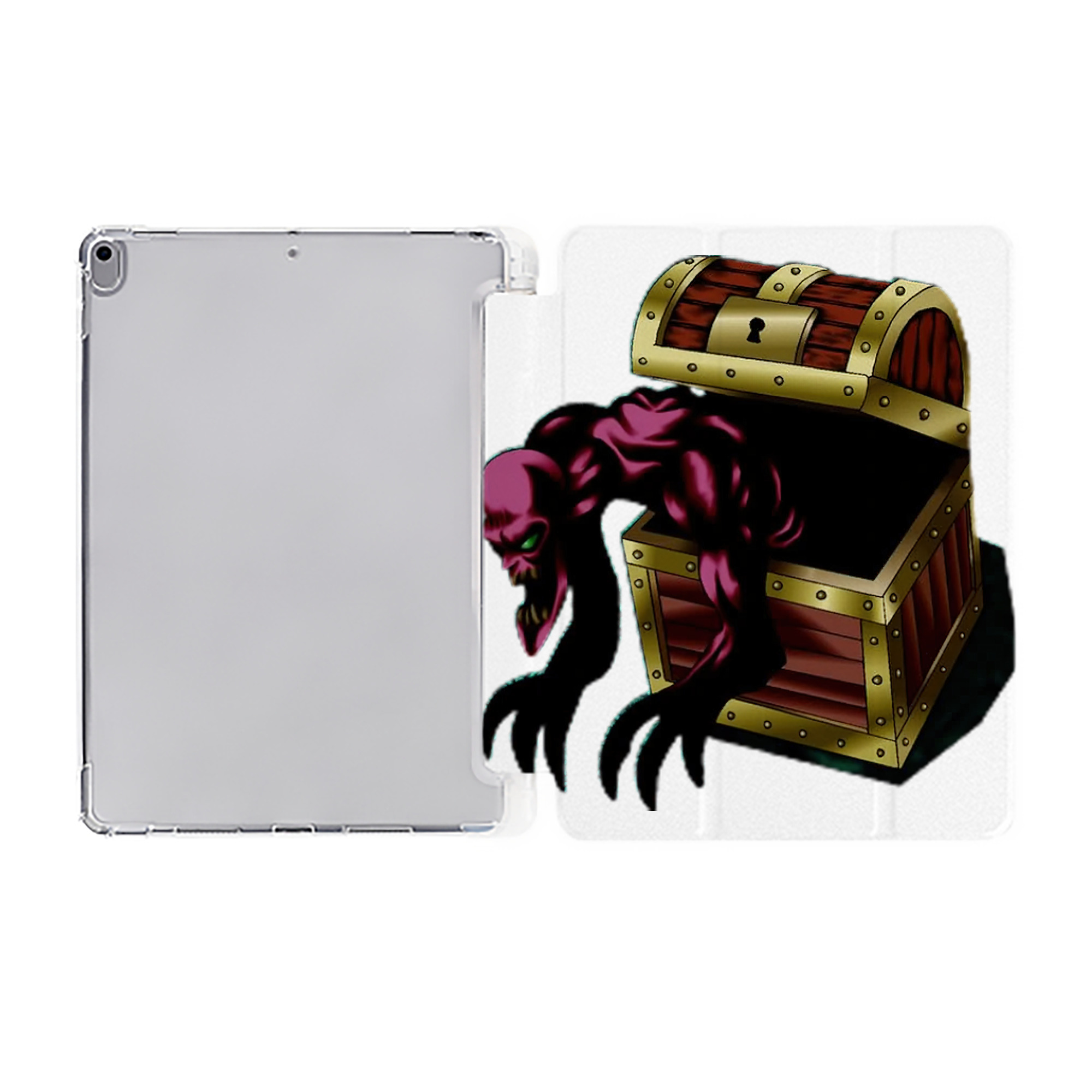 （画像用） 遊☆戯☆王 Yu-Gi-Oh! IPad ケース ペン収納付き 三つ折りスタンド PUレザー×シリコン 対応機種9.5/10.5/10.9インチ